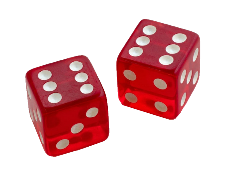 Red Dice with white spots