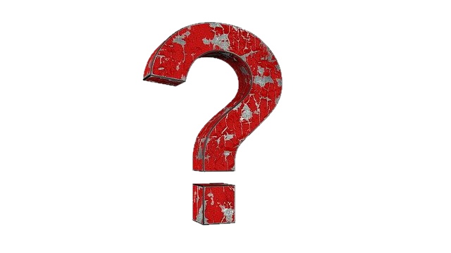 Red and steel question mark